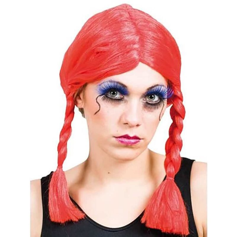 Peruca Tranças Vermelho