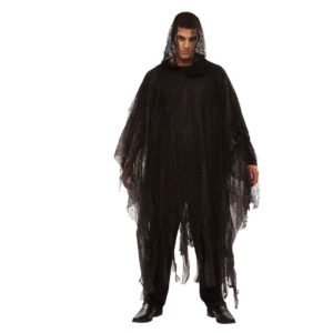 Poncho Sinistro Preto 170 Cm