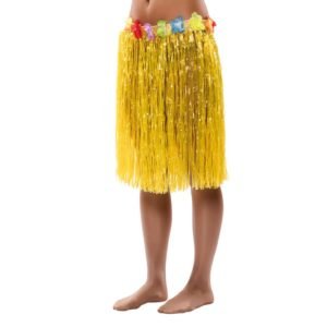 Saia Havaiana 55 cm Amarelo (2 Unidades)