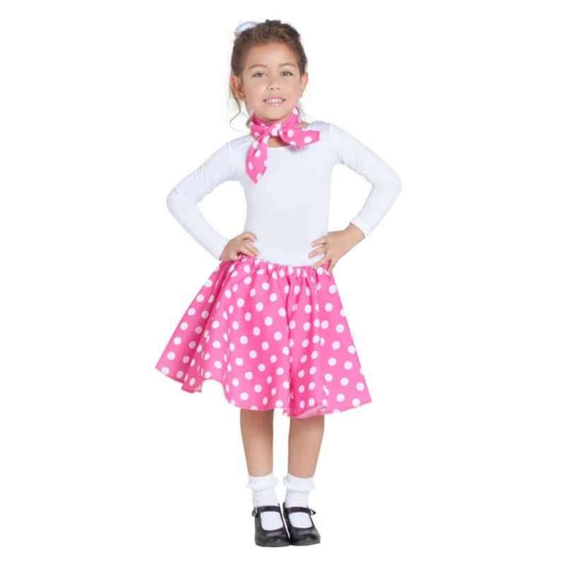Saia Rosa com Saiote e Lenço