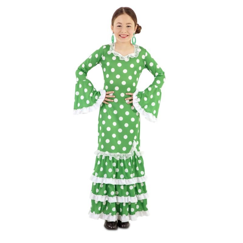 Fato de Flamenco Verde Menina