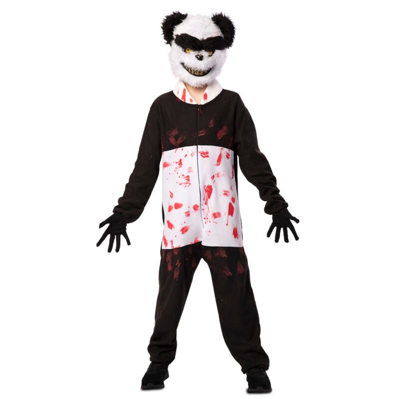 Fato de Panda Zombie Criança