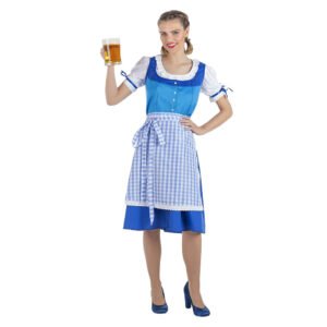 Fato de Oktoberfest Azul para Mulher