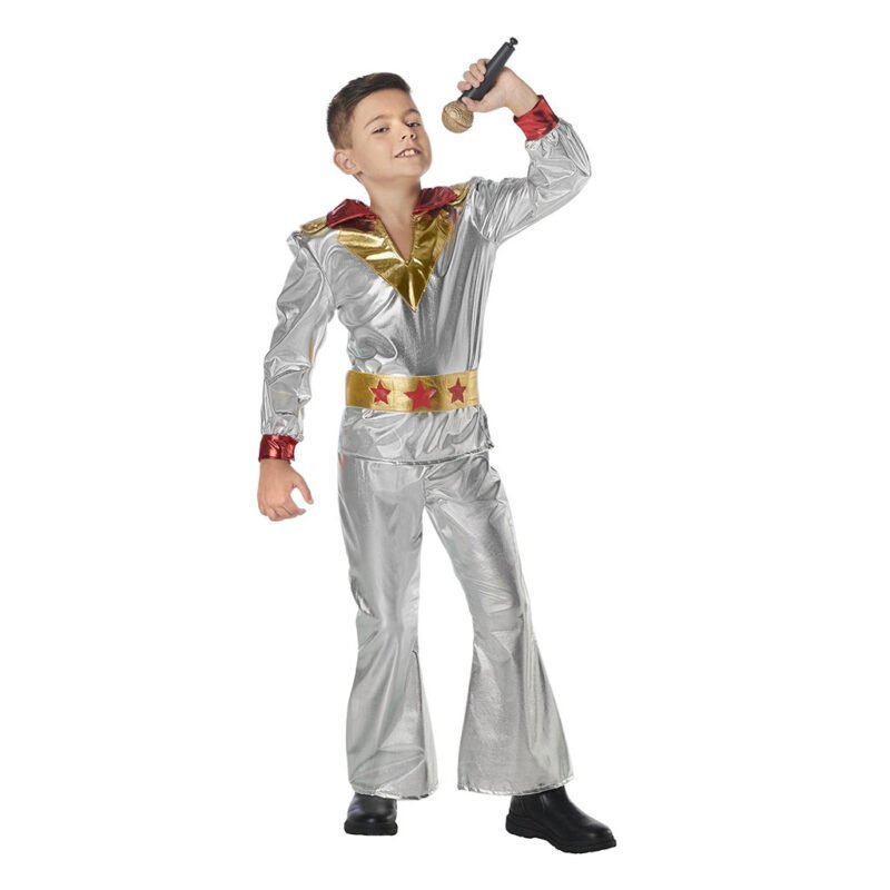 Fato de Disco Prata Abba para Menino