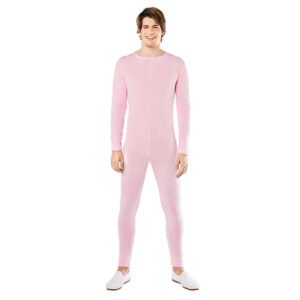 Macacão Rosa Spandex con Zíper Traseiro para Homem