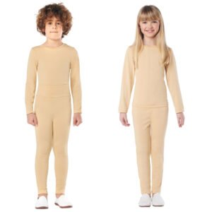 Maillot Bege de Spandex 2 Peças para Crianças
