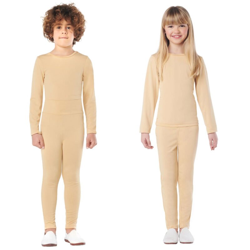 Maillot Bege de Spandex 2 Peças para Crianças