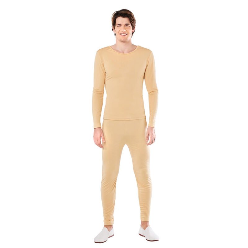 Maillot Bege de Spandex 2 Peças para Homem