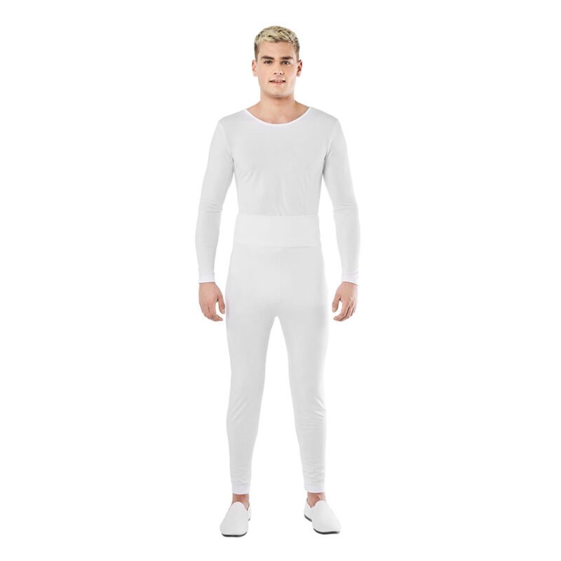 Maillot Branco de Spandex 2 Peças para Homem