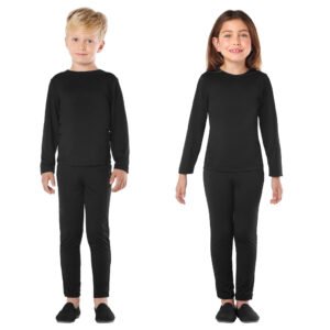 Maillot Preto de Spandex 2 Peças para Crianças