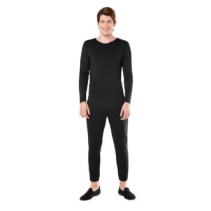 Maillot Preto de Spandex 2 Peças para Homem