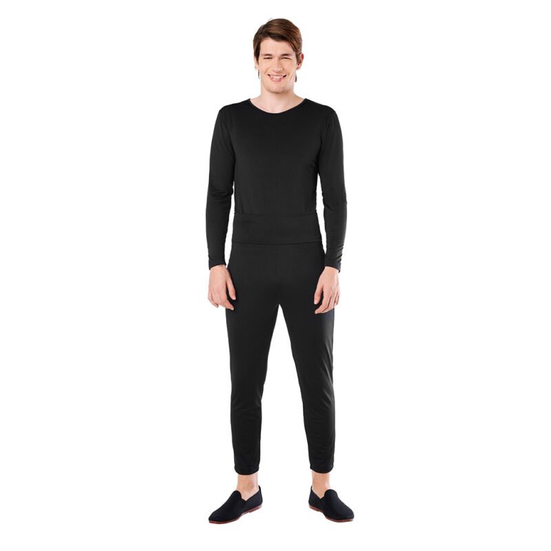 Maillot Preto de Spandex 2 Peças para Homem