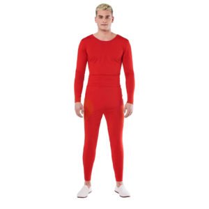 Maillot Vermelho de Spandex 2 Peças para Homem