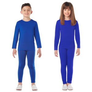 Maillot Azul de Spandex 2 Peças para Crianças