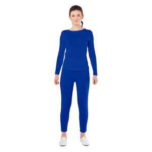 Maillot Azul de Spandex 2 Peças para Mulher
