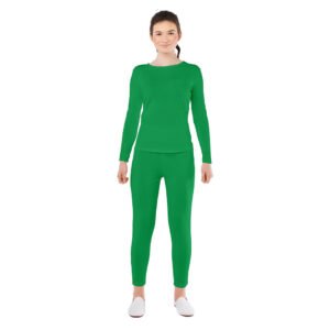 Maillot Verde de Spandex 2 Peças para Mulher