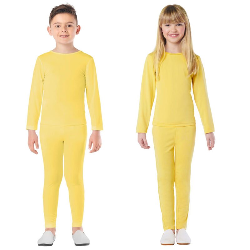 Maillot Amarelo 2 Pçs de Spandex para Crianças