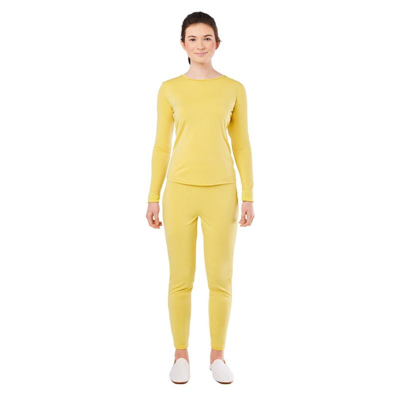 Maillot Amarelo 2 Pçs de Spandex para Mulher