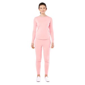Maillot Rosa de Spandex 2 Peças para Mulher