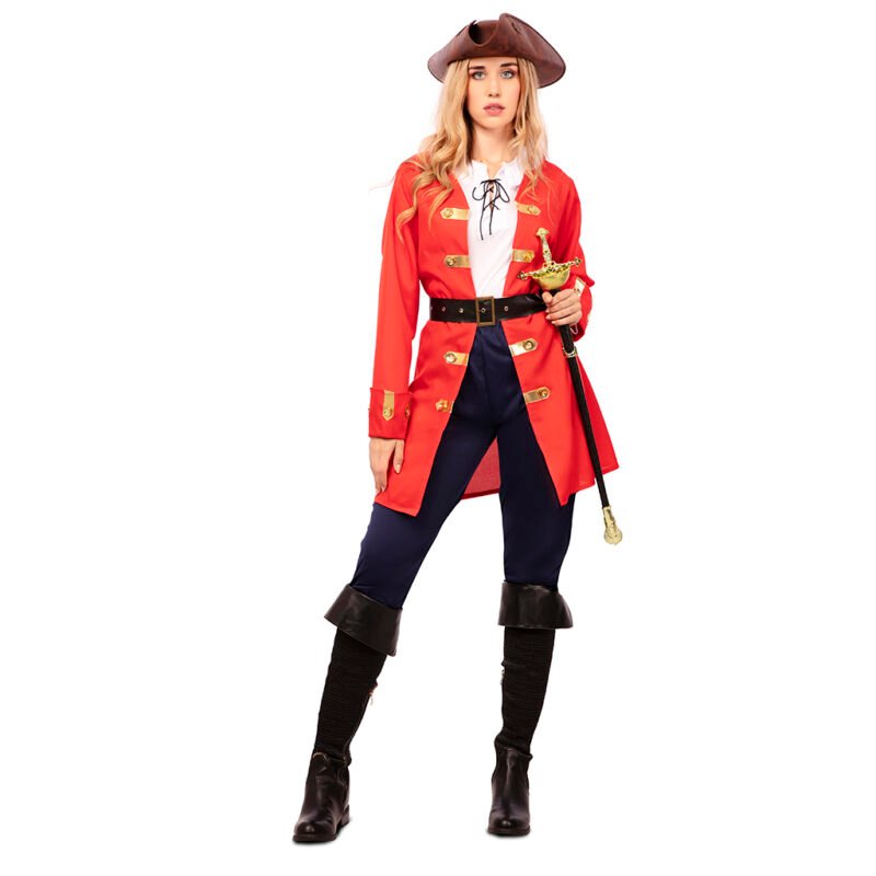 Fato de Capitã Pirata Hook Mulher