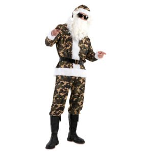 Fato de Pai Natal Camuflagem Militar  Homem