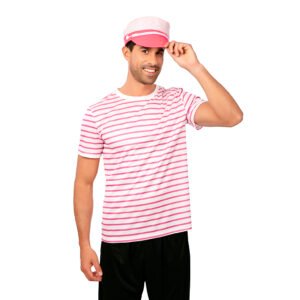 Camisa Listrada Rosa Unissex