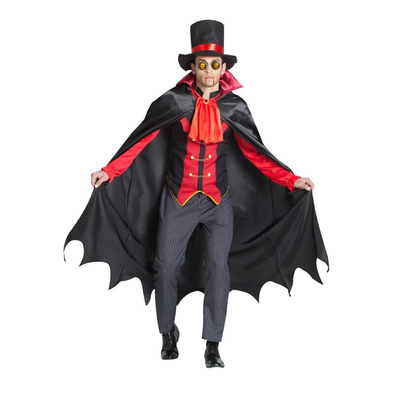 Fato de Vampiro Vitoriano com Capa Homem