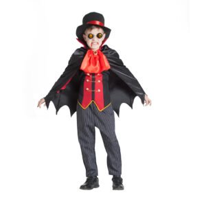 Fato de Vampiro Vitoriano com Capa Menino