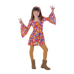 Fato de Anos 70 Flores Menina