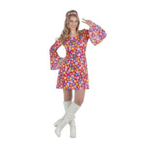 Fato de Anos 70 Flores Mulher