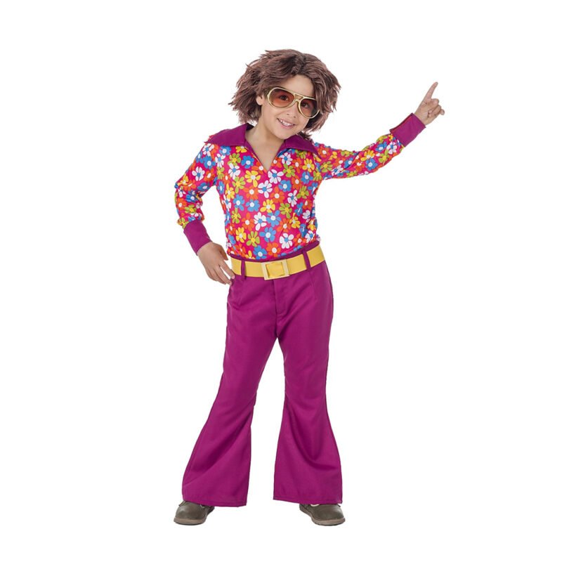 Fato de Anos 70 Flores Menino