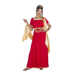 Fato de Romano Vermelho e Dourado Mulher