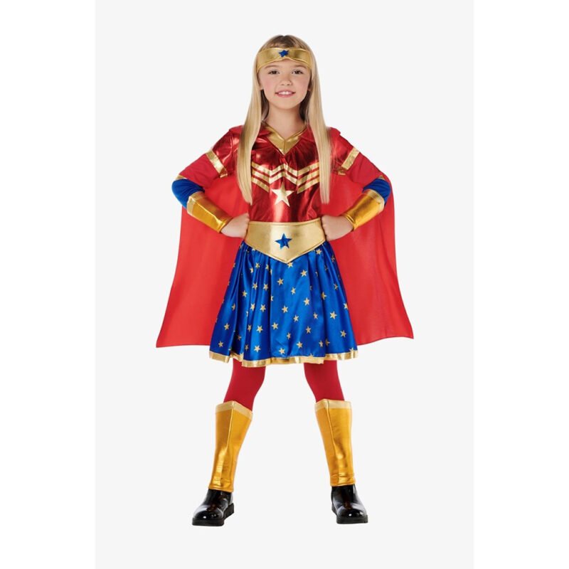 Fato de Super-heroína com capa Menina