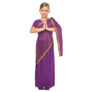 Fato de Bollywood Roxo Menina