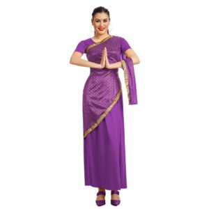 Fato de Bollywood Roxo Mulher