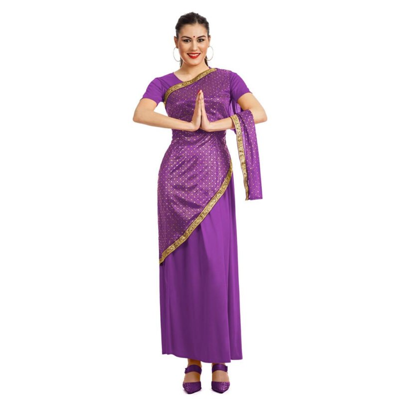 Fato de Bollywood Roxo Mulher